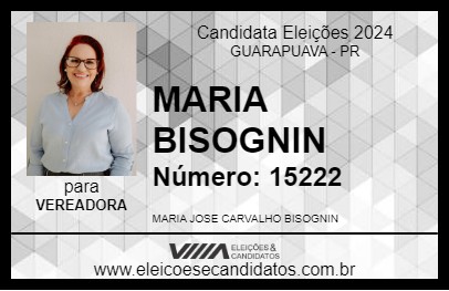 Candidato MARIA BISOGNIN 2024 - GUARAPUAVA - Eleições