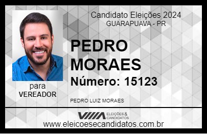 Candidato PEDRO MORAES 2024 - GUARAPUAVA - Eleições