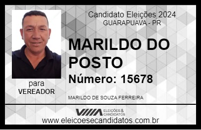 Candidato MARILDO DO POSTO 2024 - GUARAPUAVA - Eleições