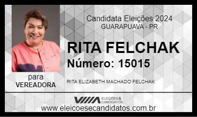 Candidato RITA FELCHAK 2024 - GUARAPUAVA - Eleições