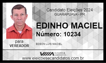 Candidato EDINHO MACIEL 2024 - GUARAPUAVA - Eleições