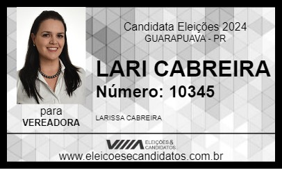 Candidato LARI CABREIRA 2024 - GUARAPUAVA - Eleições