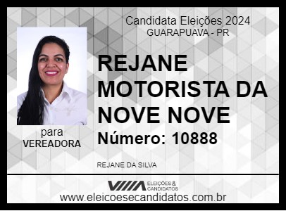 Candidato REJANE MOTORISTA DA NOVE NOVE 2024 - GUARAPUAVA - Eleições