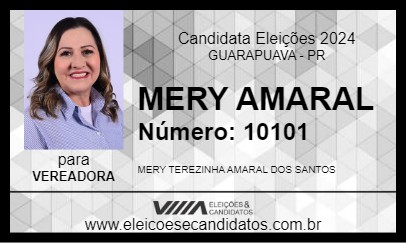 Candidato MERY AMARAL 2024 - GUARAPUAVA - Eleições