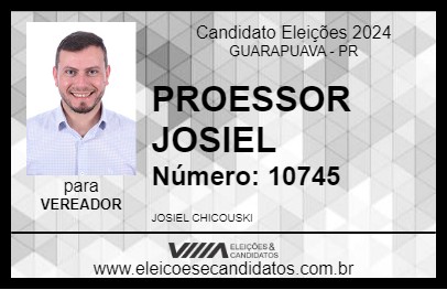 Candidato PROFESSOR JOSIEL 2024 - GUARAPUAVA - Eleições