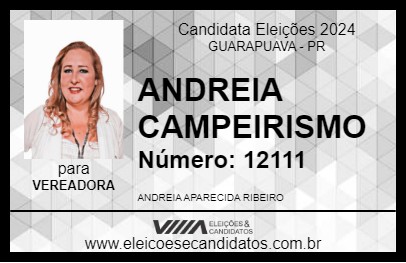 Candidato ANDREIA CAMPEIRISMO 2024 - GUARAPUAVA - Eleições