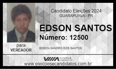 Candidato EDSON SANTOS 2024 - GUARAPUAVA - Eleições