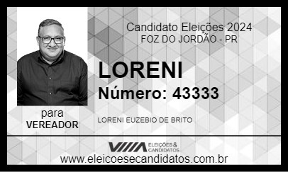 Candidato LORENI 2024 - FOZ DO JORDÃO - Eleições