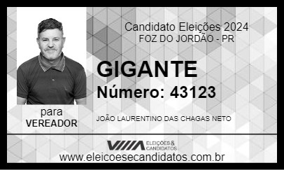 Candidato GIGANTE 2024 - FOZ DO JORDÃO - Eleições