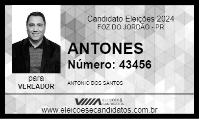 Candidato ANTONES 2024 - FOZ DO JORDÃO - Eleições