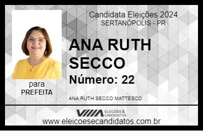 Candidato ANA RUTH SECCO 2024 - SERTANÓPOLIS - Eleições