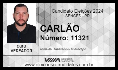 Candidato CARLÃO 2024 - SENGÉS - Eleições