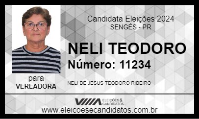 Candidato NELI TEODORO 2024 - SENGÉS - Eleições