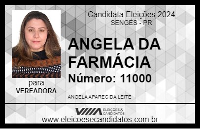 Candidato ANGELA DA FARMÁCIA 2024 - SENGÉS - Eleições