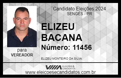 Candidato ELIZEU BACANA 2024 - SENGÉS - Eleições