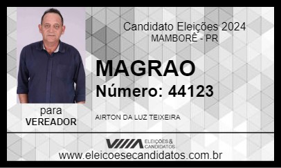 Candidato MAGRAO 2024 - MAMBORÊ - Eleições