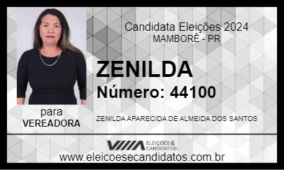 Candidato ZENILDA 2024 - MAMBORÊ - Eleições