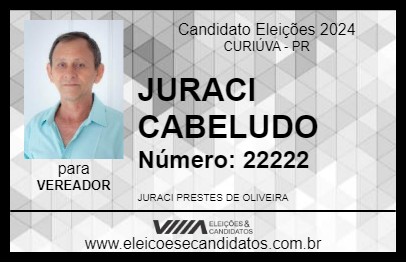 Candidato JURACI CABELUDO 2024 - CURIÚVA - Eleições