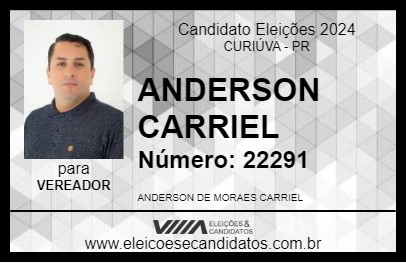 Candidato ANDERSON CARRIEL 2024 - CURIÚVA - Eleições