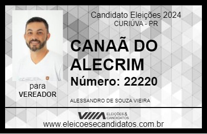 Candidato CANAÃ DO ALECRIM 2024 - CURIÚVA - Eleições