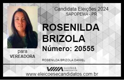 Candidato ROSENILDA BRIZOLA 2024 - SAPOPEMA - Eleições