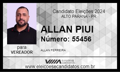 Candidato ALLAN PIUI 2024 - ALTO PARANÁ - Eleições