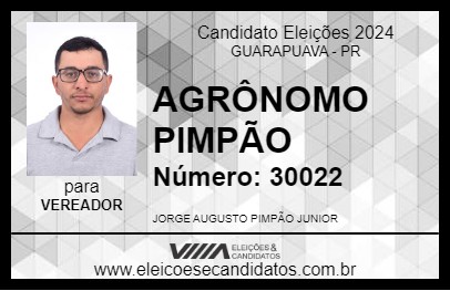 Candidato AGRÔNOMO PIMPÃO 2024 - GUARAPUAVA - Eleições