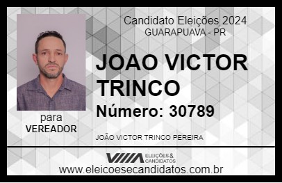 Candidato JOAO VICTOR TRINCO 2024 - GUARAPUAVA - Eleições