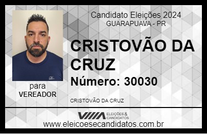 Candidato CRISTOVÃO DA CRUZ 2024 - GUARAPUAVA - Eleições