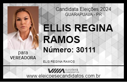 Candidato ELLIS REGINA RAMOS 2024 - GUARAPUAVA - Eleições