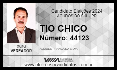 Candidato TIO CHICO 2024 - AGUDOS DO SUL - Eleições