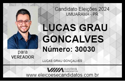 Candidato LUCAS GRAU 2024 - UMUARAMA - Eleições