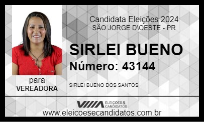 Candidato SIRLEI BUENO 2024 - SÃO JORGE D\OESTE - Eleições