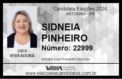 Candidato SIDNEIA PINHEIRO 2024 - ANTONINA - Eleições