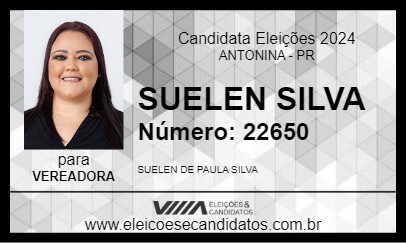 Candidato SUELEN SILVA 2024 - ANTONINA - Eleições