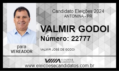 Candidato VALMIR GODOI 2024 - ANTONINA - Eleições