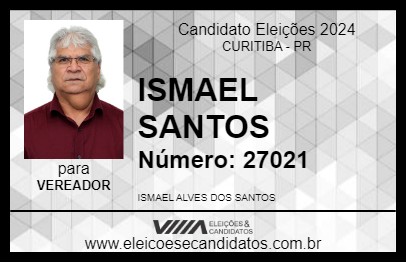 Candidato ISMAEL SANTOS 2024 - CURITIBA - Eleições