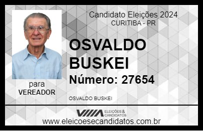 Candidato OSVALDO BUSKEI 2024 - CURITIBA - Eleições