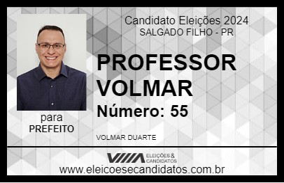 Candidato PROFESSOR VOLMAR 2024 - SALGADO FILHO - Eleições