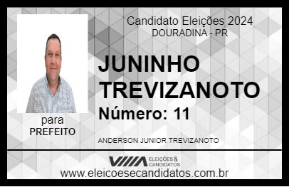 Candidato JUNINHO TREVIZANOTO 2024 - DOURADINA - Eleições