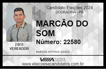 Candidato MARCÃO DO SOM 2024 - DOURADINA - Eleições