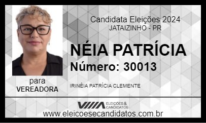 Candidato NÉIA PATRÍCIA 2024 - JATAIZINHO - Eleições