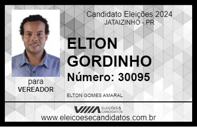 Candidato ELTON GORDINHO 2024 - JATAIZINHO - Eleições