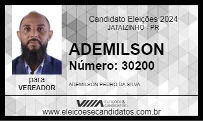 Candidato ADEMILSON 2024 - JATAIZINHO - Eleições