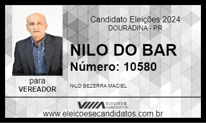 Candidato NILO DO BAR 2024 - DOURADINA - Eleições