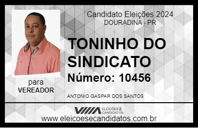 Candidato TONINHO DO SINDICATO 2024 - DOURADINA - Eleições