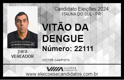 Candidato VITÃO 2024 - ITAÚNA DO SUL - Eleições