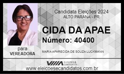 Candidato CIDA 2024 - ALTO PARANÁ - Eleições