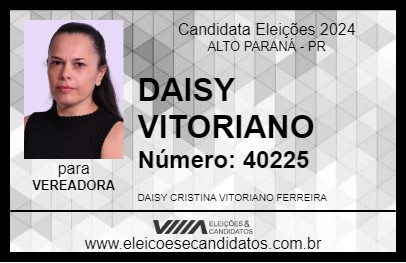 Candidato DAISY VITORIANO 2024 - ALTO PARANÁ - Eleições