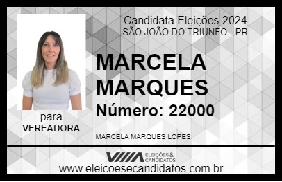 Candidato MARCELA MARQUES 2024 - SÃO JOÃO DO TRIUNFO - Eleições